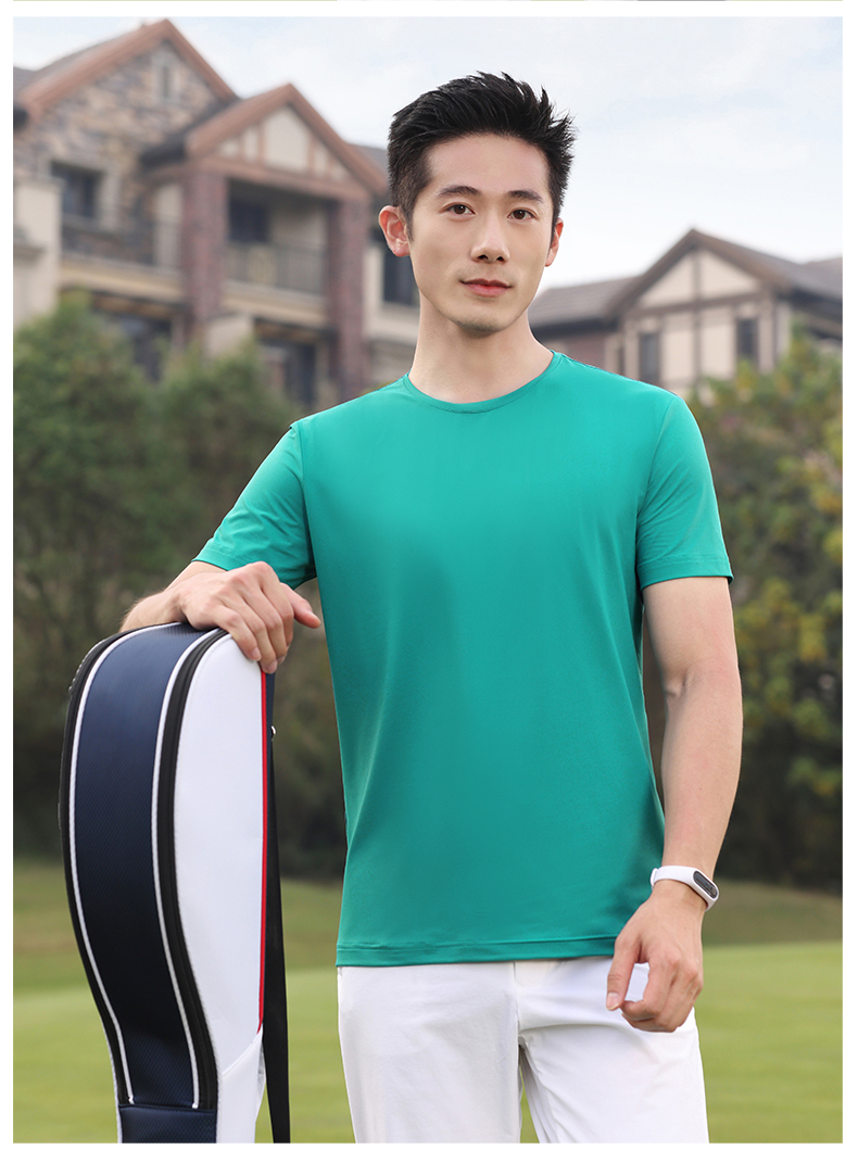 165g functional brocade cool touch short-sleeved round neck T-shirt GJ11-7660