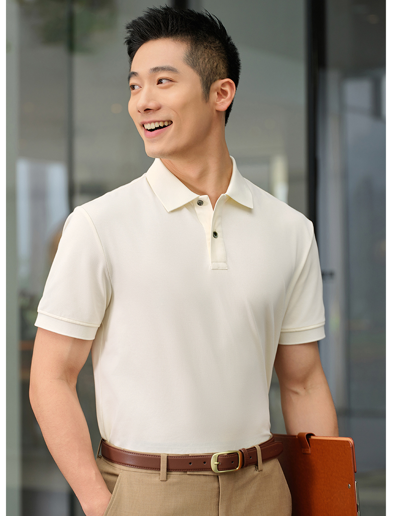 200g ice bead skin-friendly breathable short-sleeved lapel POLO shirt GJ11-82007