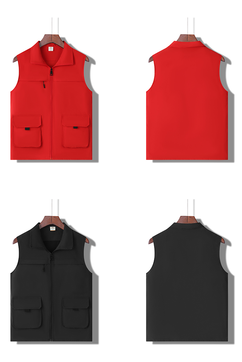 Square Pocket Solid Color Vest HW01-9012