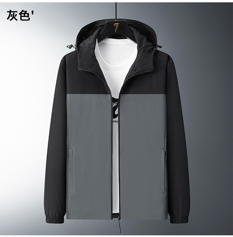 Men outdoor detachable hood elastic hooded jacket KB1-67122