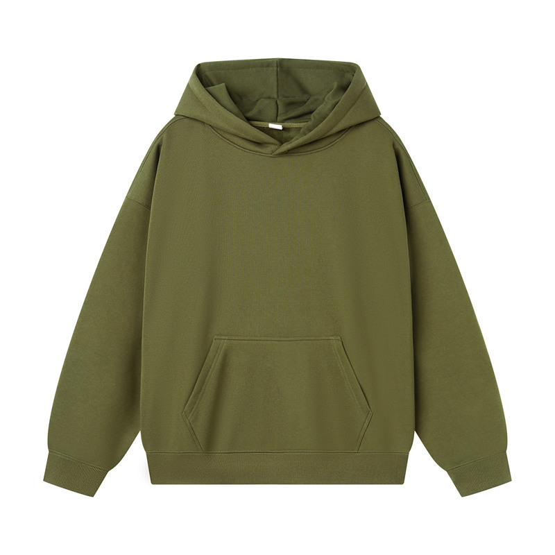 400g Chinese cotton super soft large drop shoulder hooded sweatshirt GJ6-6016