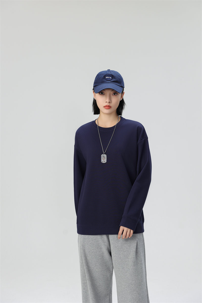 330g high quality combed cotton drop shoulder round neck sweatshirt G21-U-5166