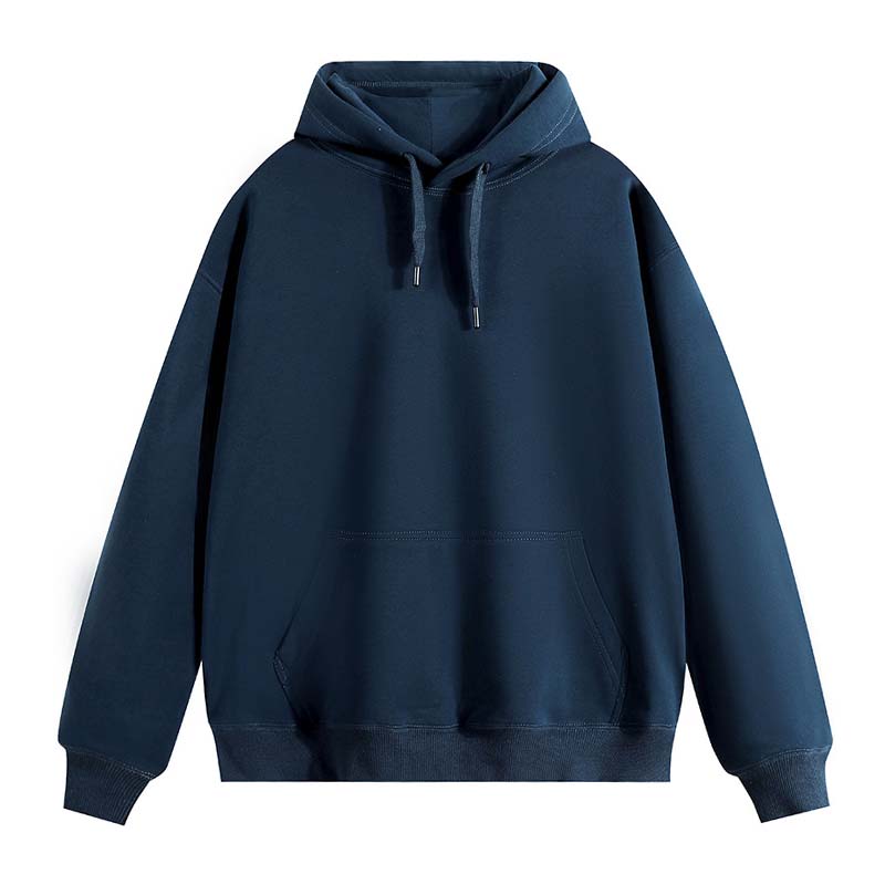 500g heavyweight pure cotton warm silver fox velvet drop shoulder hooded sweatshirt G21-U-X987