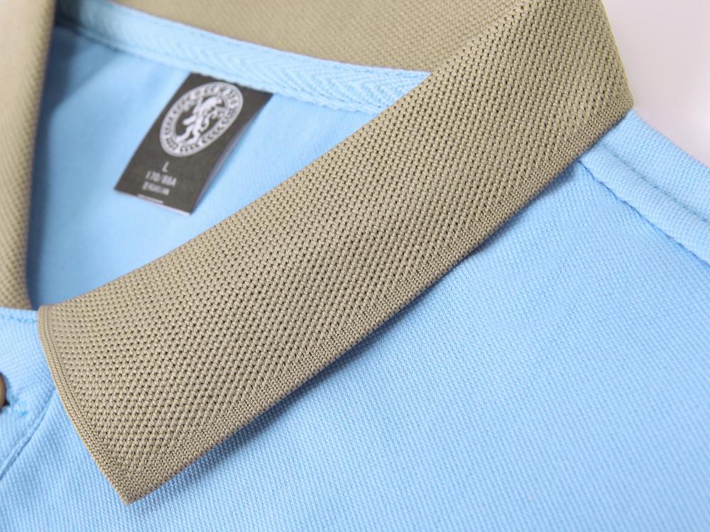 2602# Pull-on imitation cotton khaki lapel/210g Polo short-sleeved lapel