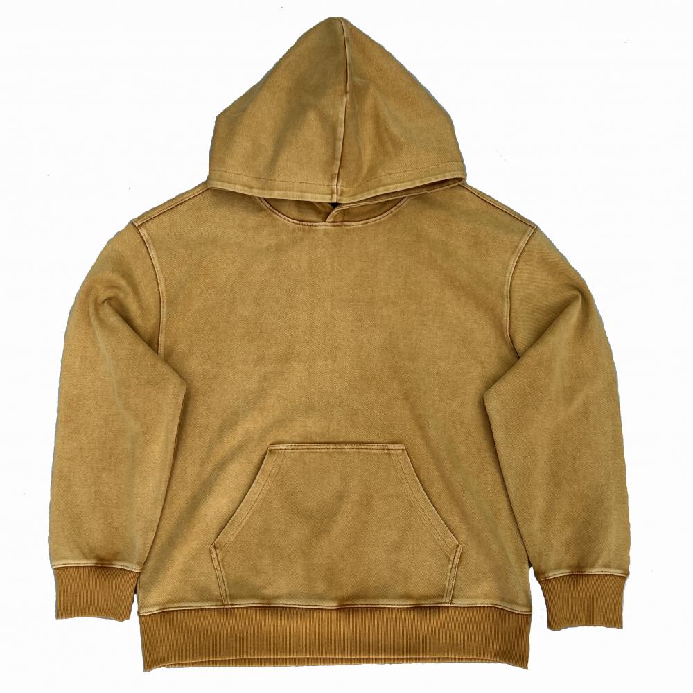 Washed double-sided jacquard small drop shoulder hooded sweatshirt #SX6064 hooded pullover