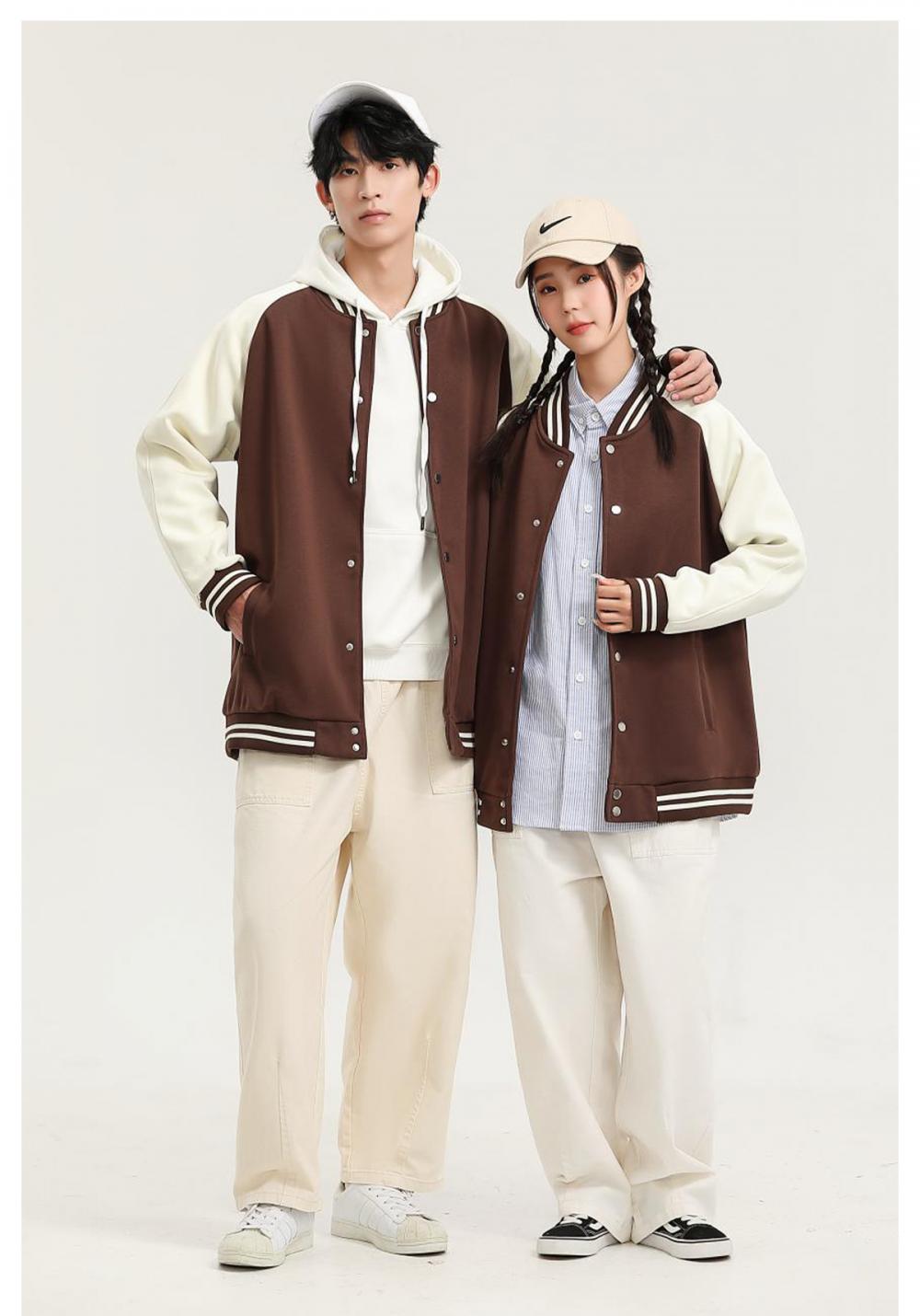 D998#320g pure cotton trendy baseball jacket