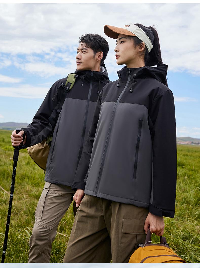 F617-Indoor leisure and outdoor sports graphene heat-collecting integrated jacket one-piece thickening