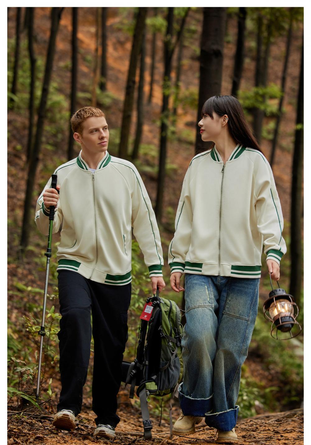 D888# Baseball jacket zipper jacket