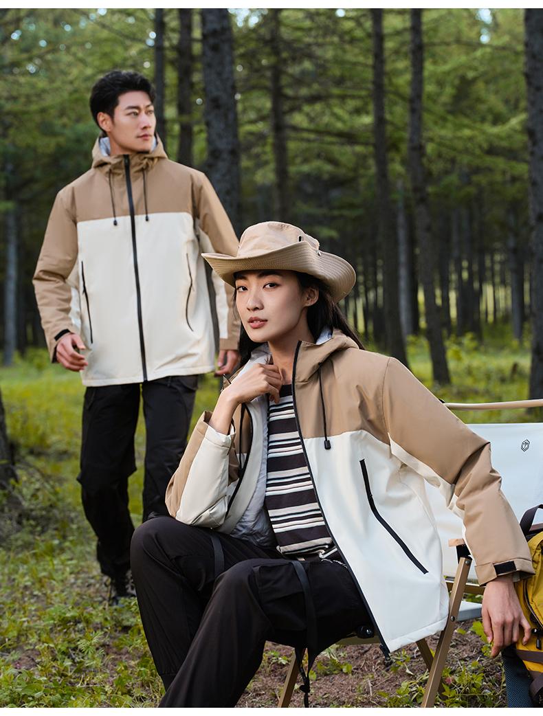 F617-Indoor leisure and outdoor sports graphene heat-collecting integrated jacket one-piece thickening