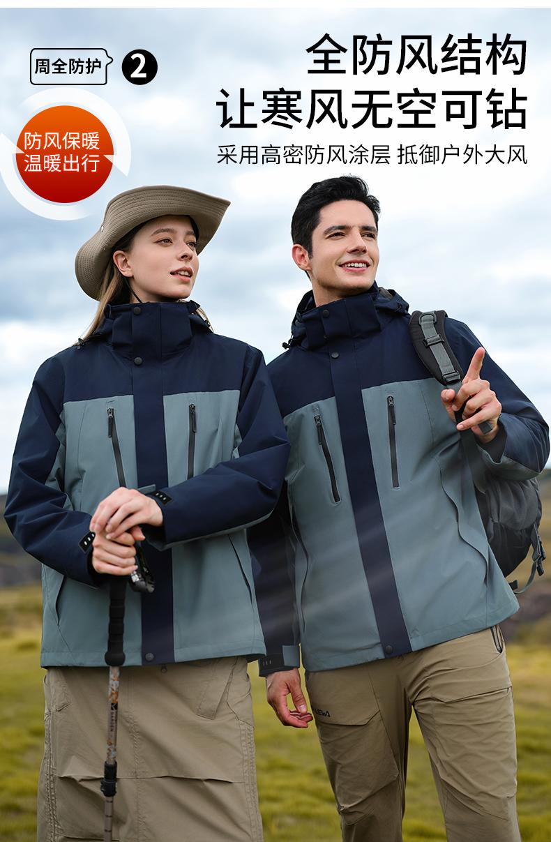 F805-Three-proof three-in-one jacket polar fleece