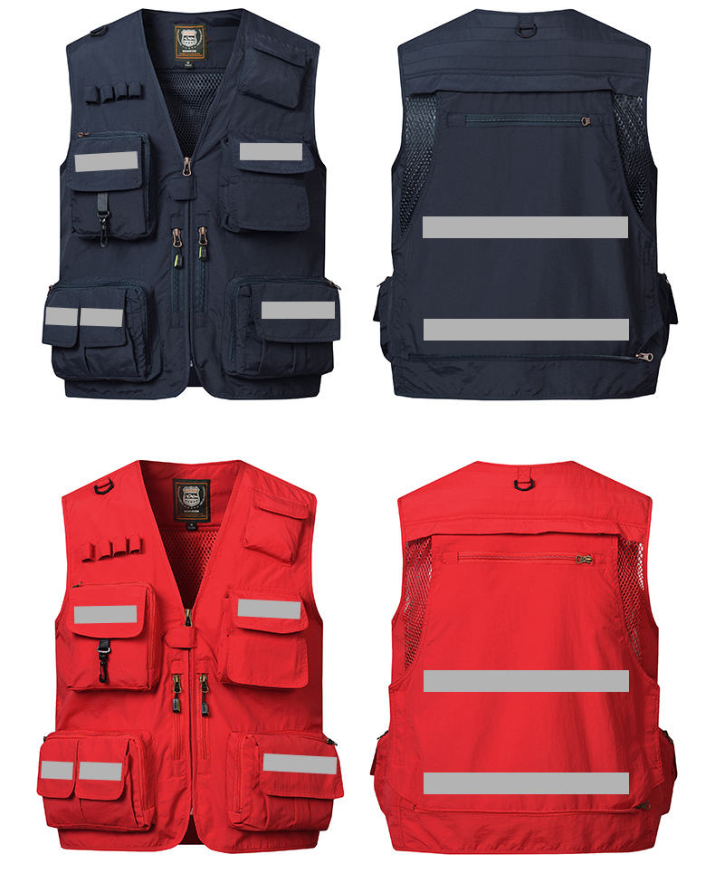 Multi-pack reflective strip vest E01-S7898-1