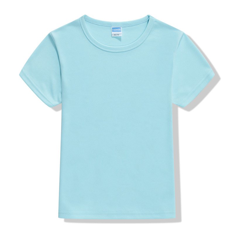 Breathable children quick-drying round neck short-sleeved shirt w04-8888