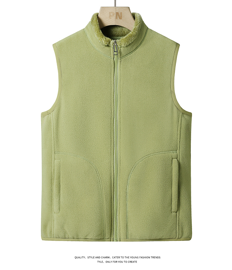 Couple polar fleece solid color vest for women KN1-2306