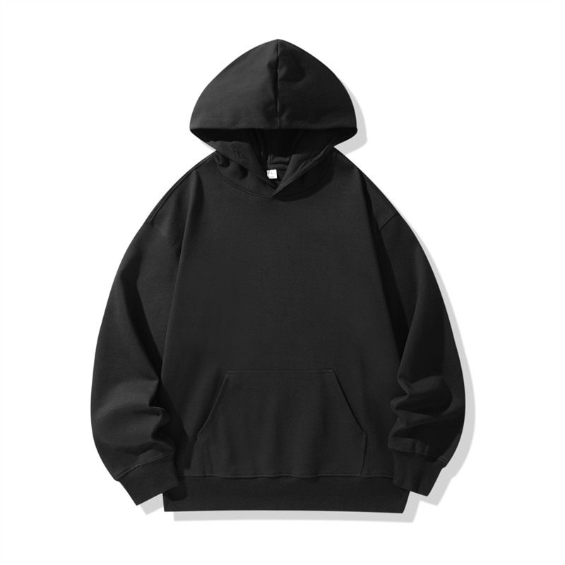 350g twill jacquard double-sided small drop shoulder hooded sweatshirt GJ6-6064