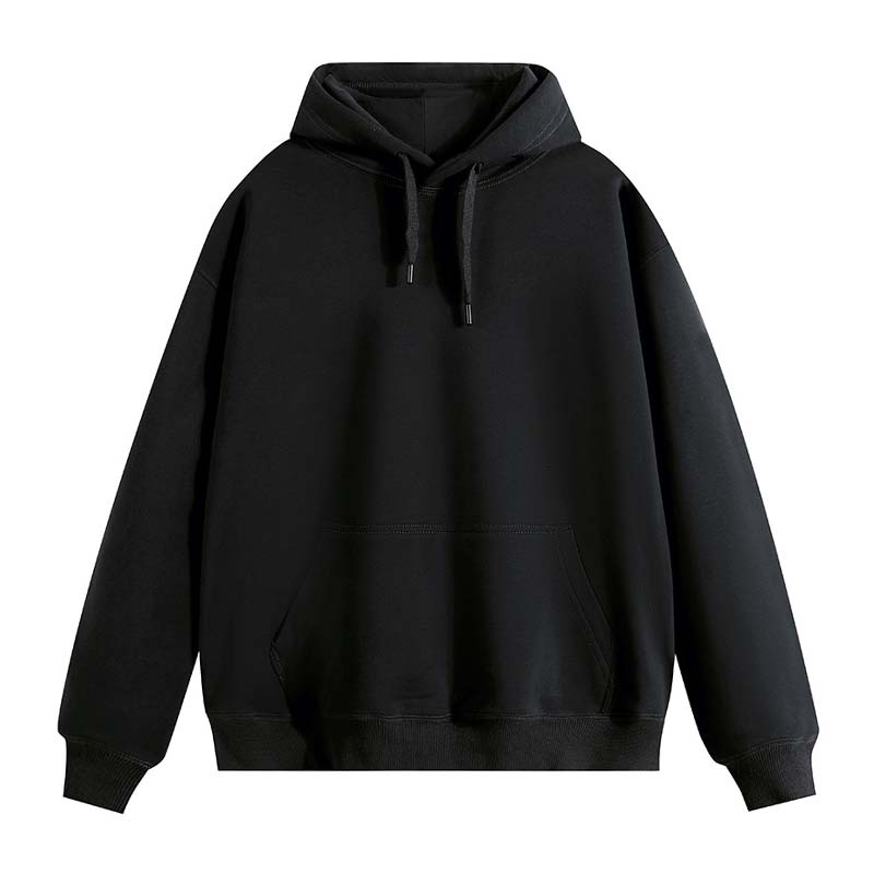 500g heavyweight pure cotton warm silver fox velvet drop shoulder hooded sweatshirt G21-U-X987