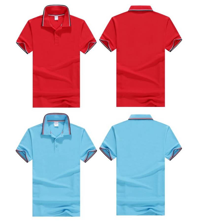 4012#-200g CVC color lapel Polo short sleeve lapel