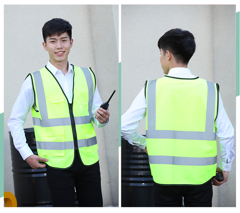 PVC Four Pocket T-Shaped Reflective Vest Universal E01-3013