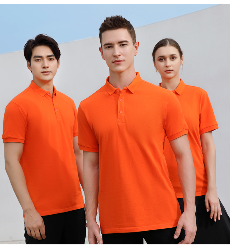 210g combed cotton lapel short-sleeved POLO shirt universal style I03-2990