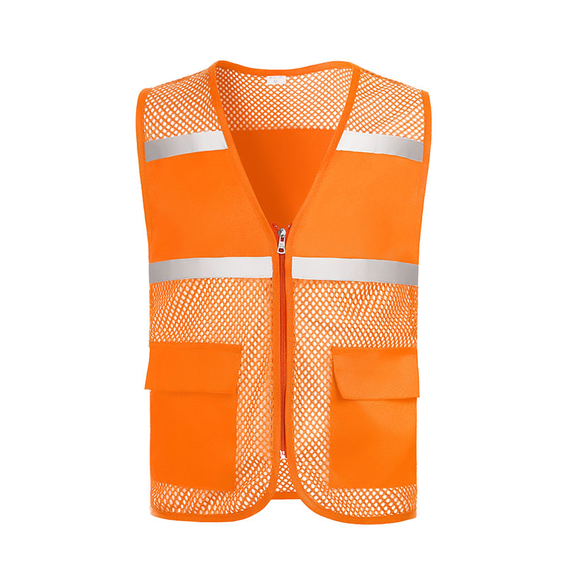 Two pockets fishing net reflective vest GJ57-8009