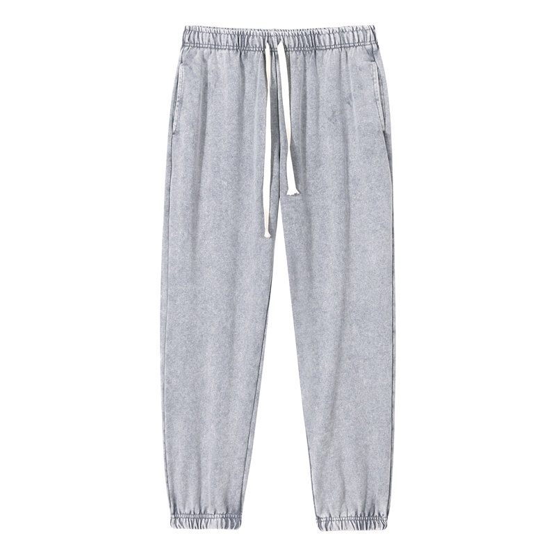 400g heavy washed distressed terry sweatpants GJ45-040K