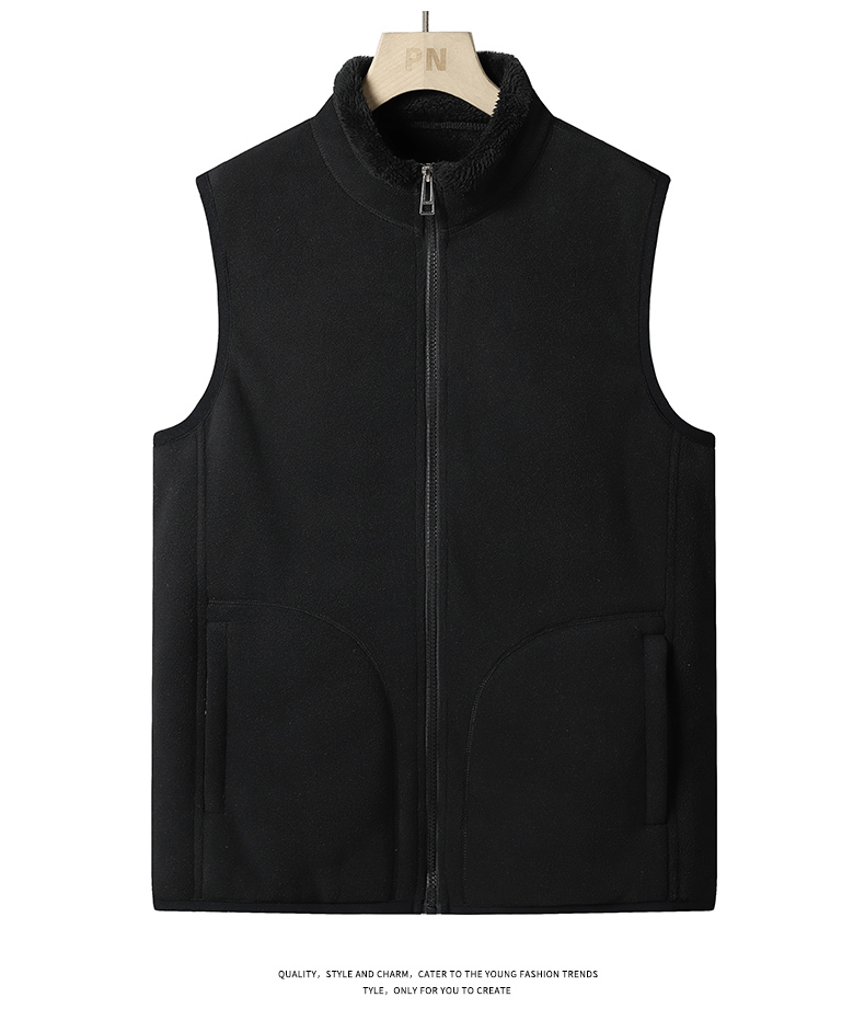 Couple polar fleece solid color vest men KN1-2306