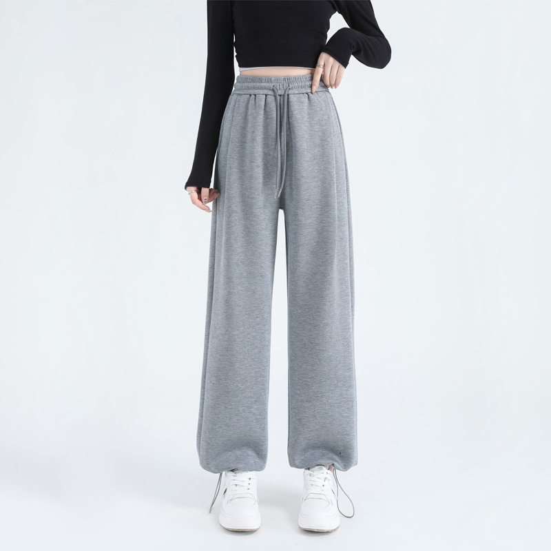 Loose drape high waist drawstring slim all-match Korean harem sports casual pants G32-H289