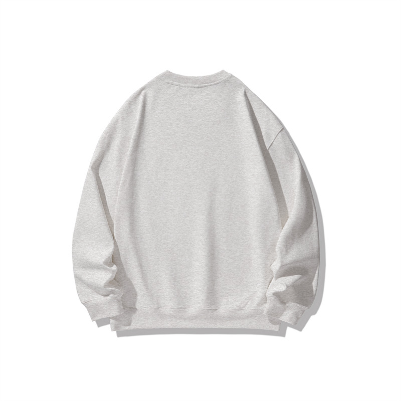 350g twill jacquard double-sided small drop shoulder round neck sweatshirt GJ6-6063