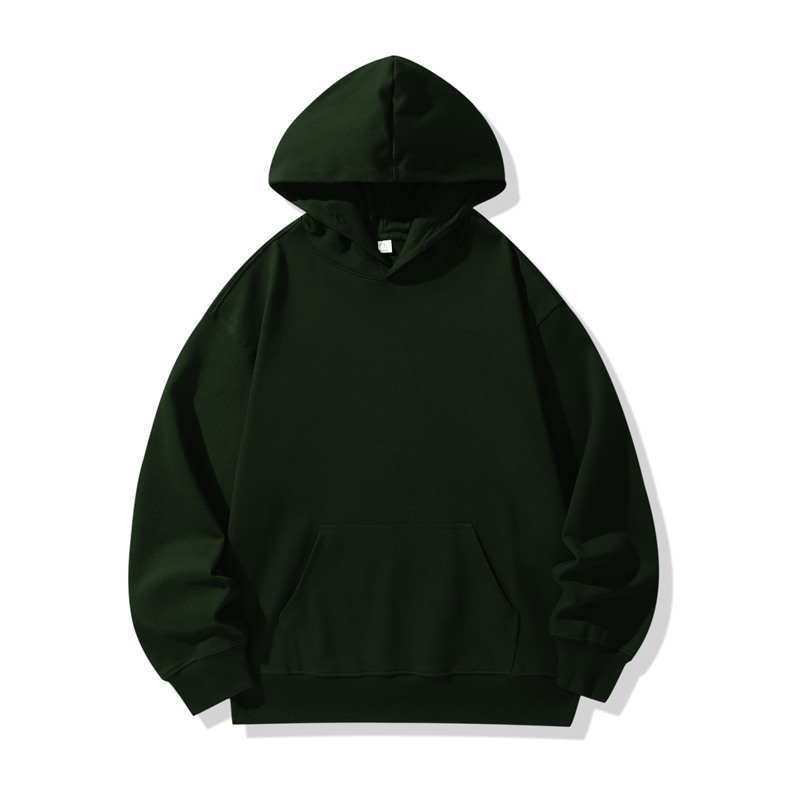 350g twill jacquard double-sided small drop shoulder hooded sweatshirt GJ6-6064