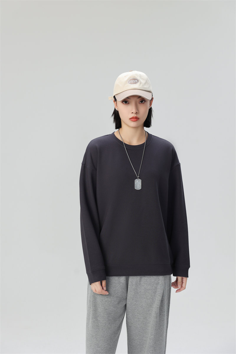 330g high quality combed cotton drop shoulder round neck sweatshirt G21-U-5166