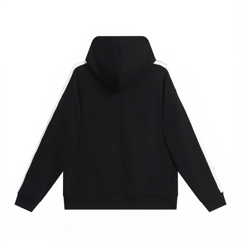 380g large terry personalized contrast color line drop shoulder hooded sweatshirt G21-U-X45015