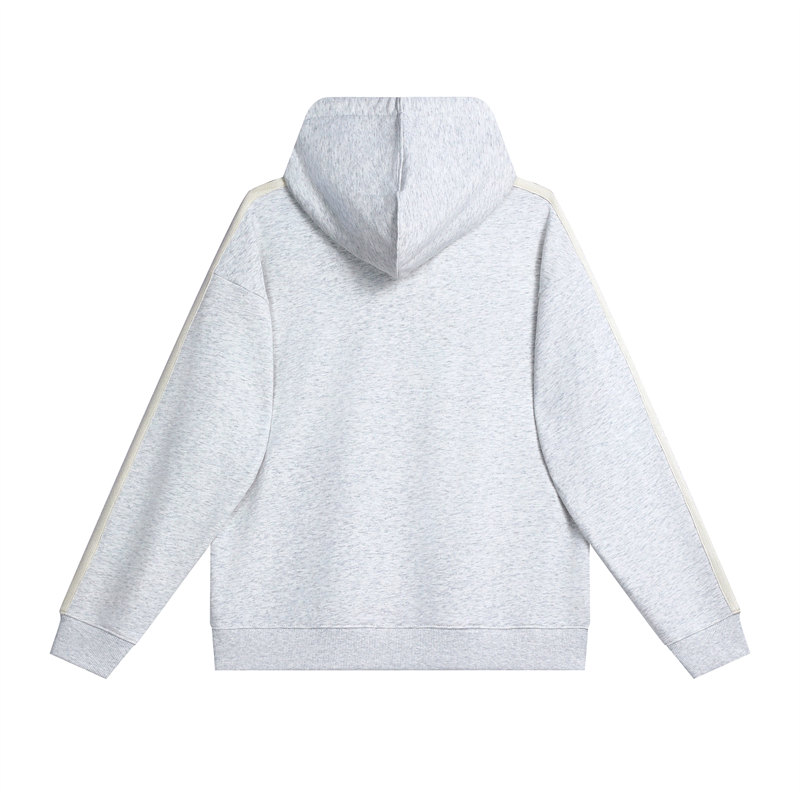 380g large terry personalized contrast color line drop shoulder hooded sweatshirt G21-U-X45015