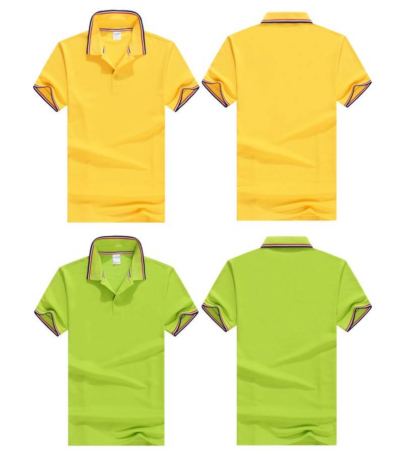 4012#-200g CVC color lapel Polo short sleeve lapel