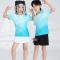 1885B style - Net badminton children clothing single top T-shirt short sleeve V-neck
