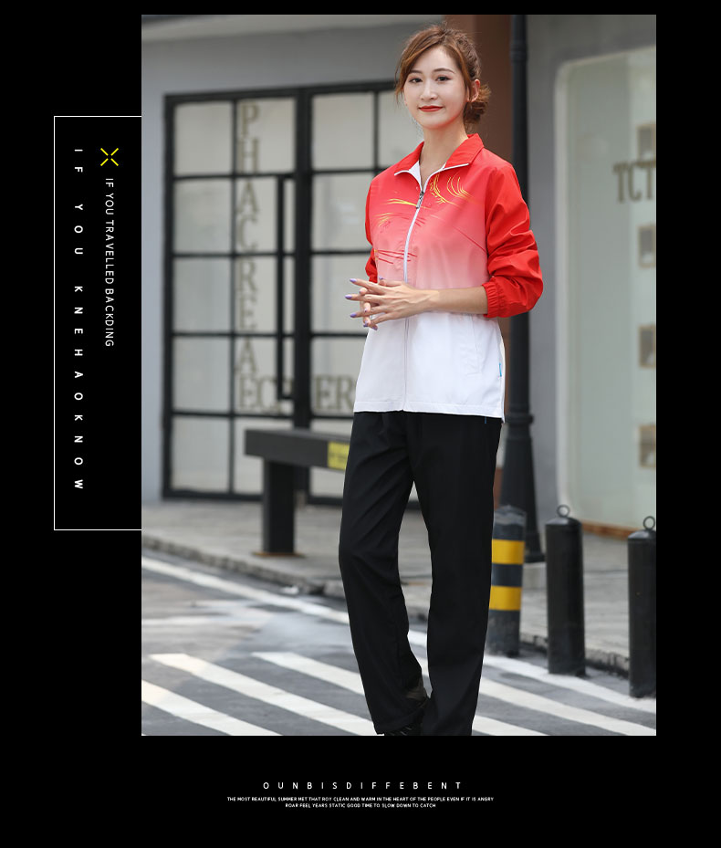 Outdoor leisure stand collar sports jacket for women 55-6014