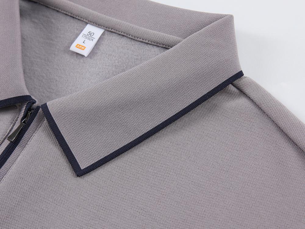 260g half-link lapel long-sleeved POLO shirt GJ32-52093