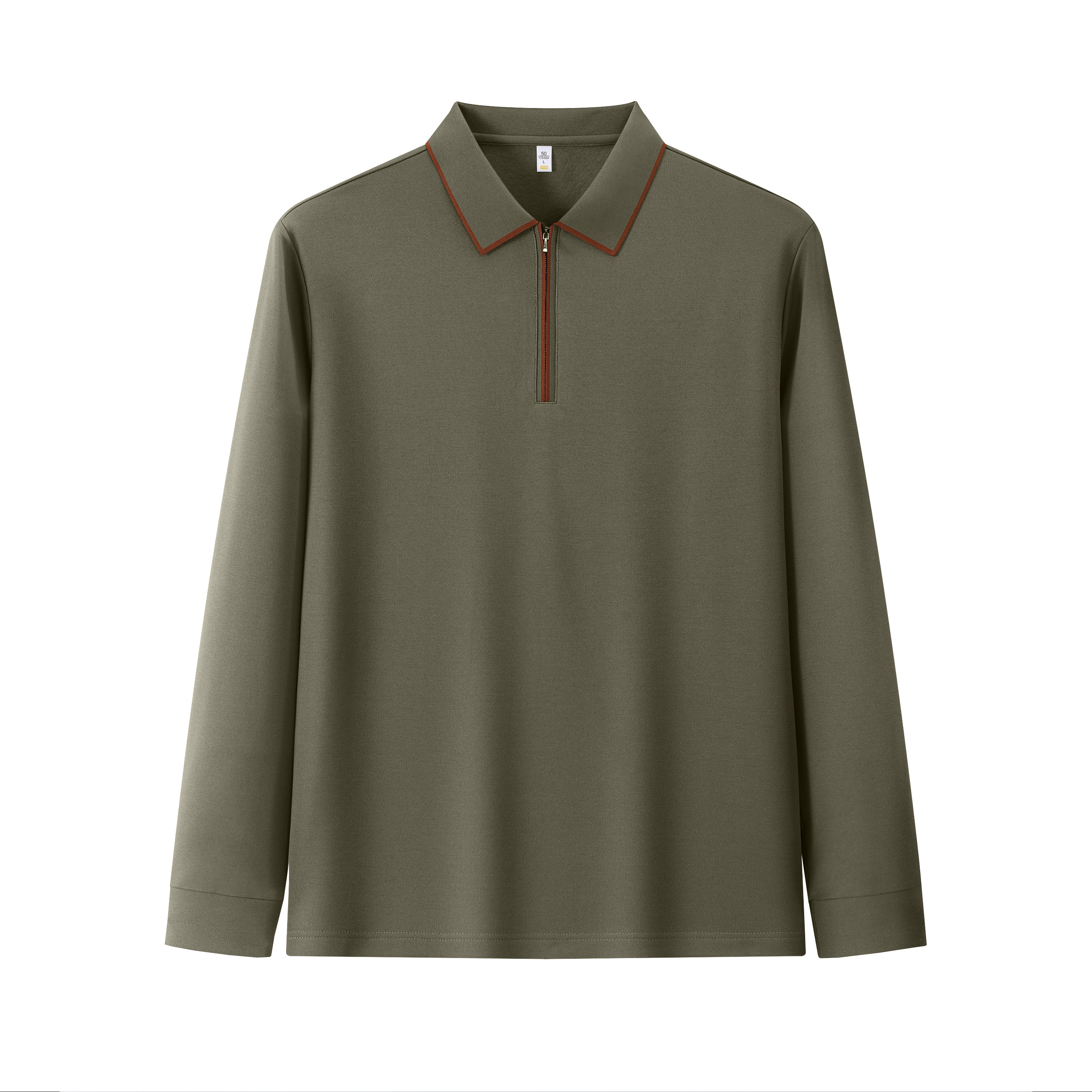 260g half-link lapel long-sleeved POLO shirt GJ32-52093