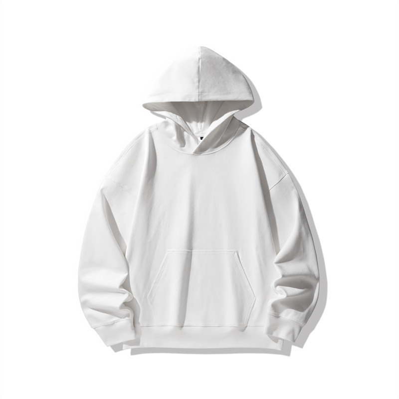 350g twill jacquard double-sided large drop shoulder hooded sweatshirt GJ6-6066