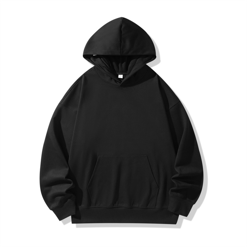 350g twill jacquard double-sided large drop shoulder hooded sweatshirt GJ6-6066