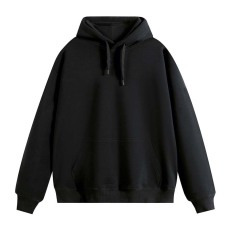 500g heavyweight pure cotton warm silver fox velvet drop shoulder hooded sweatshirt G21-U-X987