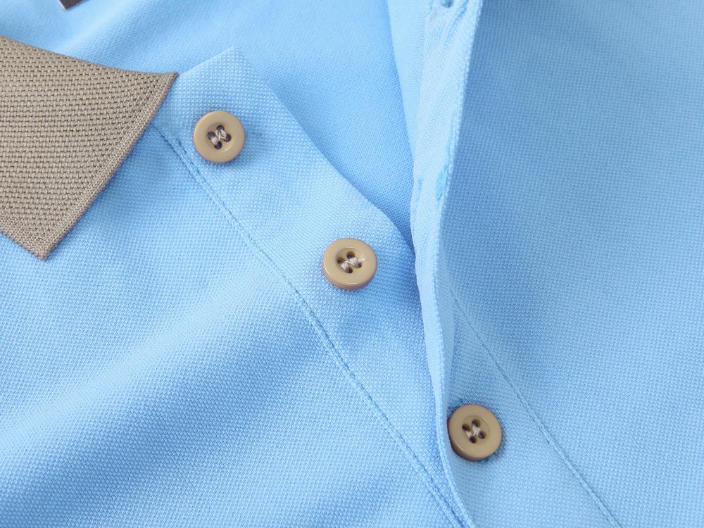 2602# Pull-on imitation cotton khaki lapel/210g Polo short-sleeved lapel