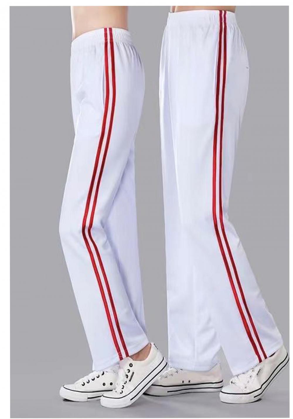 8067#8066# Spring and Autumn Trousers Double Stripe Pants