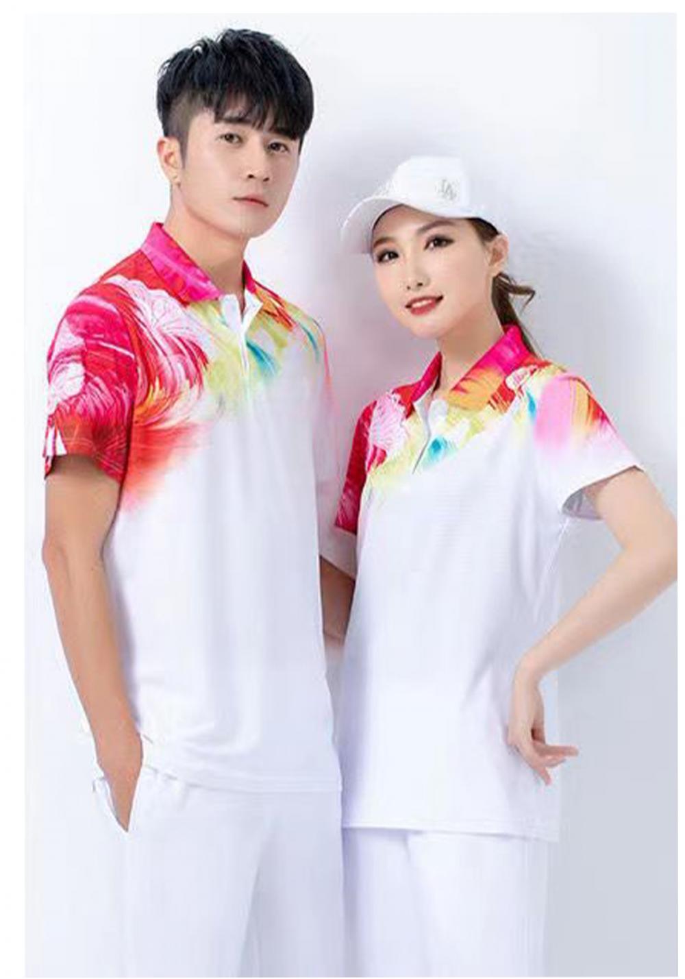 22018#22019# Quick-drying breathable colorful short-sleeved T-shirt short-sleeved lapel