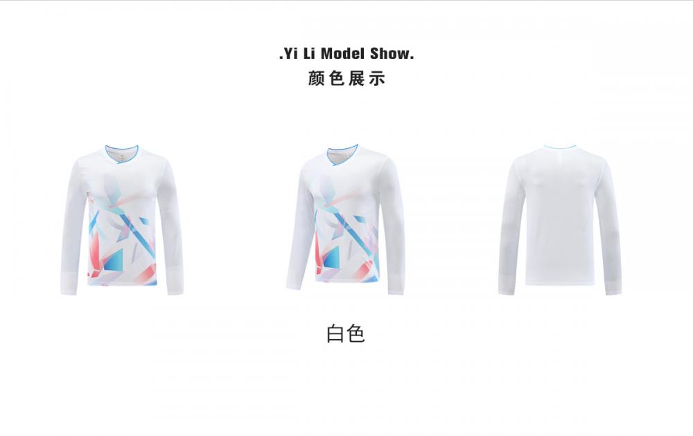 2114# Table tennis, badminton and volleyball long-sleeved single shirt sports long-sleeved long-sleeved V-neck