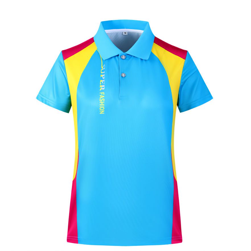 T31007#T31008# Quick-drying breathable style Spliced ​​short-sleeved T-shirt Short-sleeved lapel