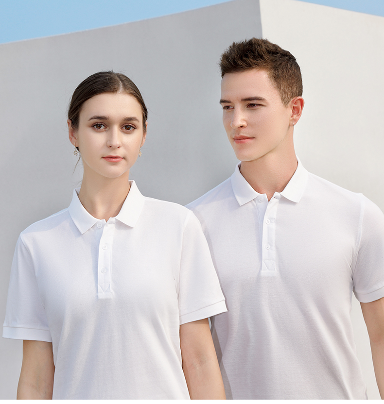 210g combed cotton lapel short-sleeved POLO shirt universal style I03-2990