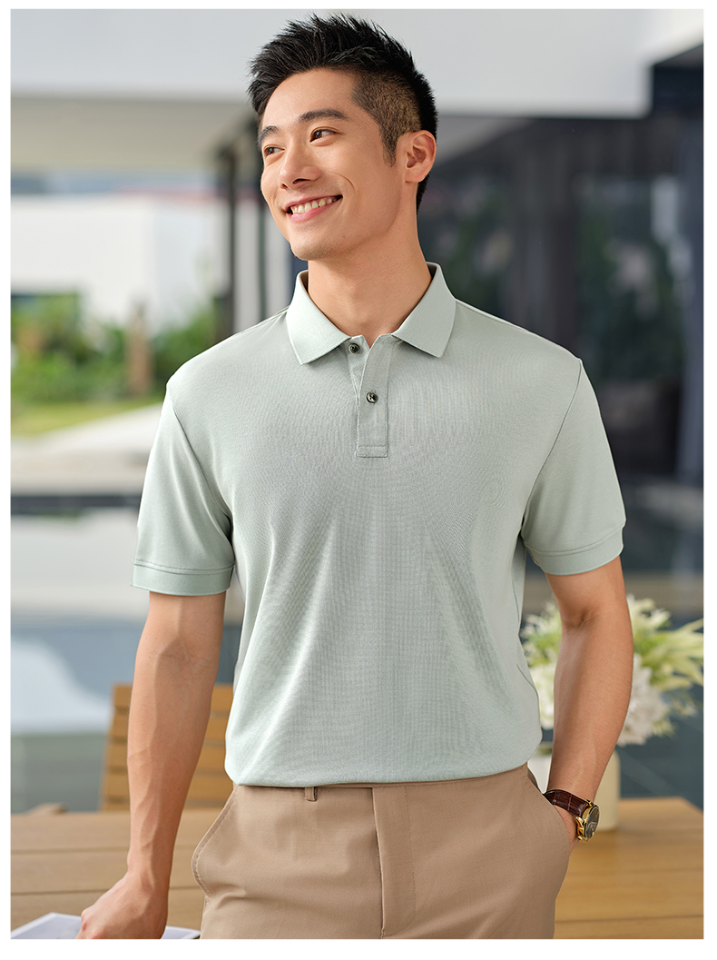 200g ice bead skin-friendly breathable short-sleeved lapel POLO shirt GJ11-82007