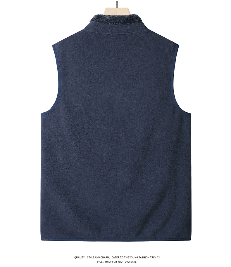 Couple polar fleece solid color vest men KN1-2306