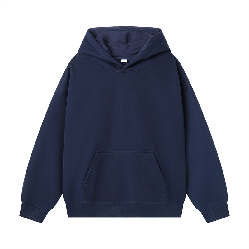 400g Chinese cotton super soft large drop shoulder hooded sweatshirt GJ6-6016