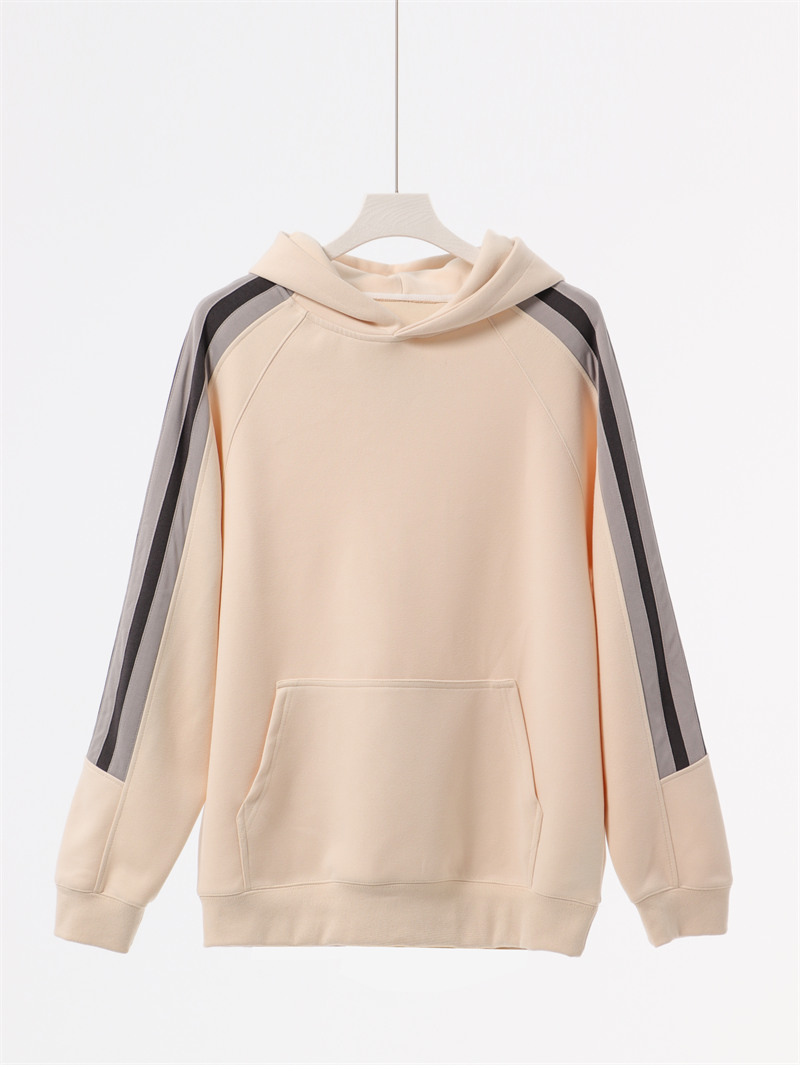 380g trendy personality spaced line hooded sweatshirt G21-U-XWY707