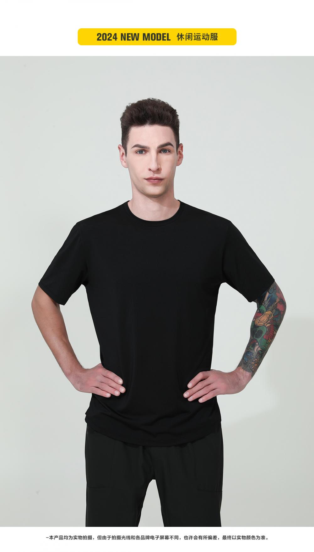 16825# Sports casual T-shirt short sleeve round neck